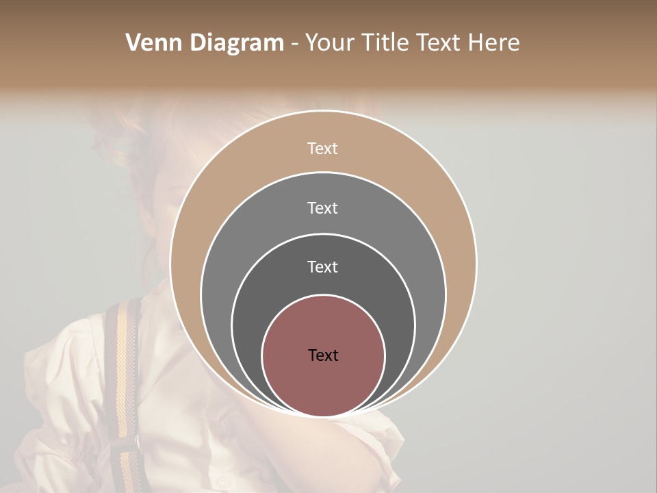 Beautiful Smiling Girl On A Green Background. PowerPoint Template