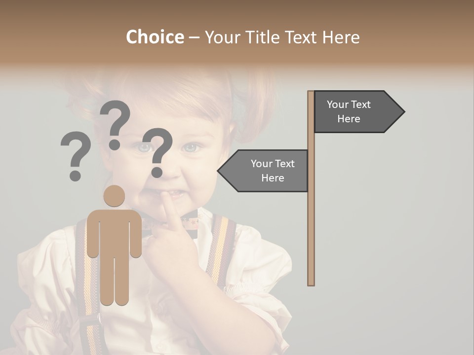 Beautiful Smiling Girl On A Green Background. PowerPoint Template