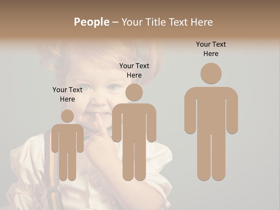 Beautiful Smiling Girl On A Green Background. PowerPoint Template