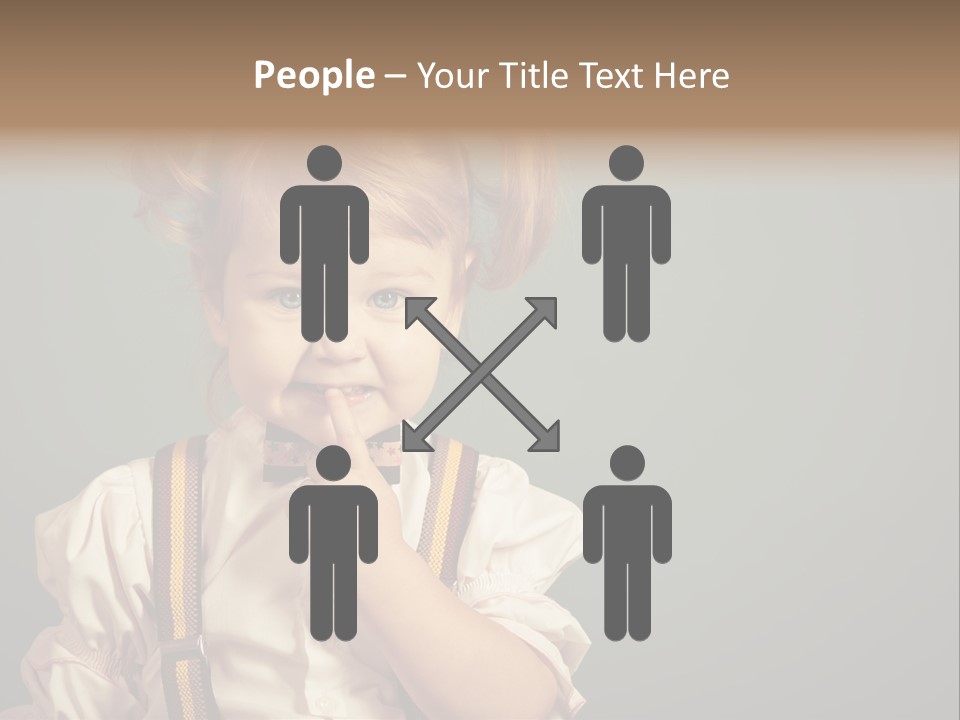 Beautiful Smiling Girl On A Green Background. PowerPoint Template