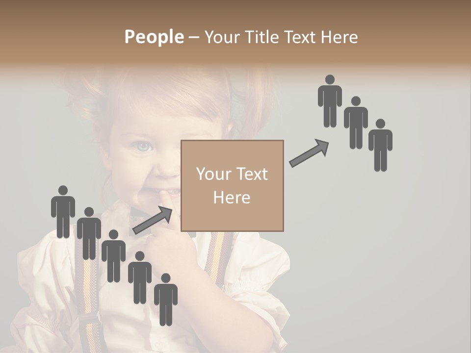 Beautiful Smiling Girl On A Green Background. PowerPoint Template