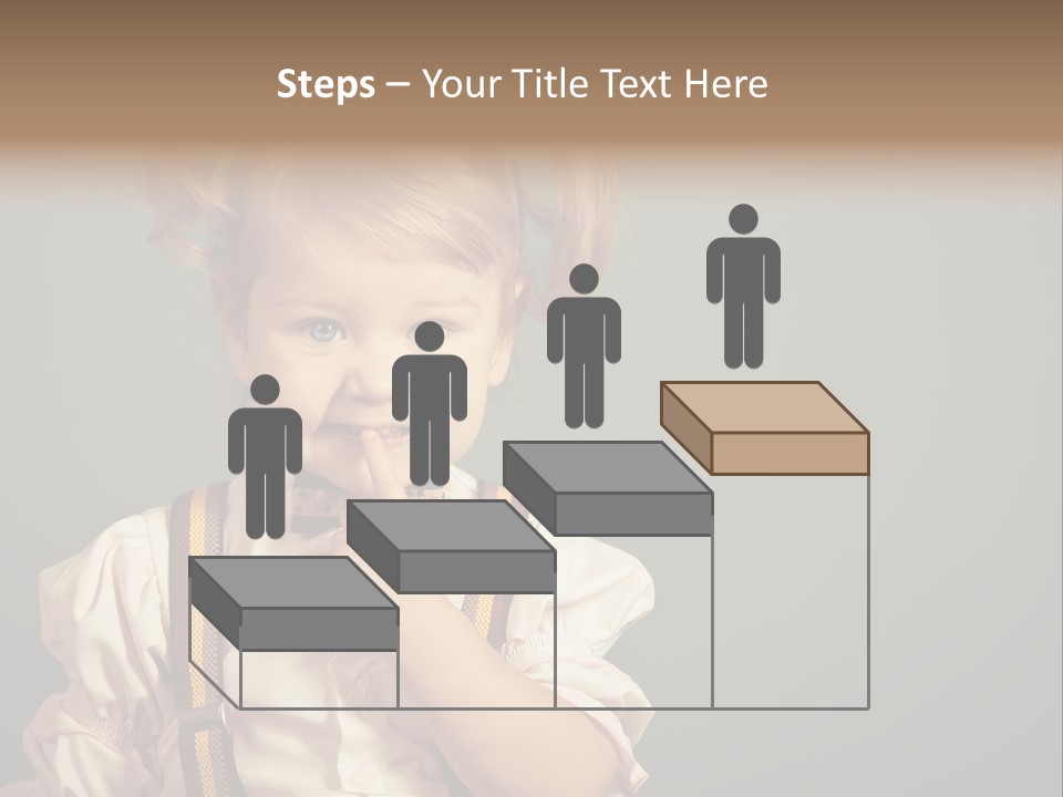 Beautiful Smiling Girl On A Green Background. PowerPoint Template