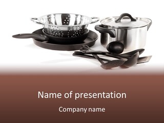 Lid Black Cooking PowerPoint Template