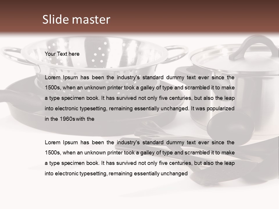 Lid Black Cooking PowerPoint Template