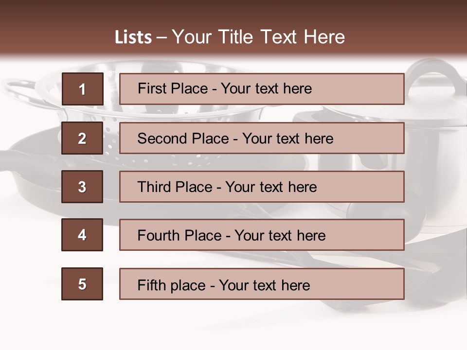Lid Black Cooking PowerPoint Template