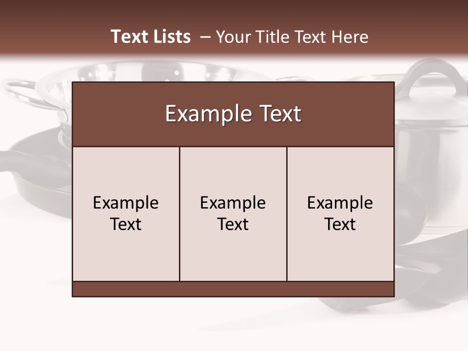 Lid Black Cooking PowerPoint Template