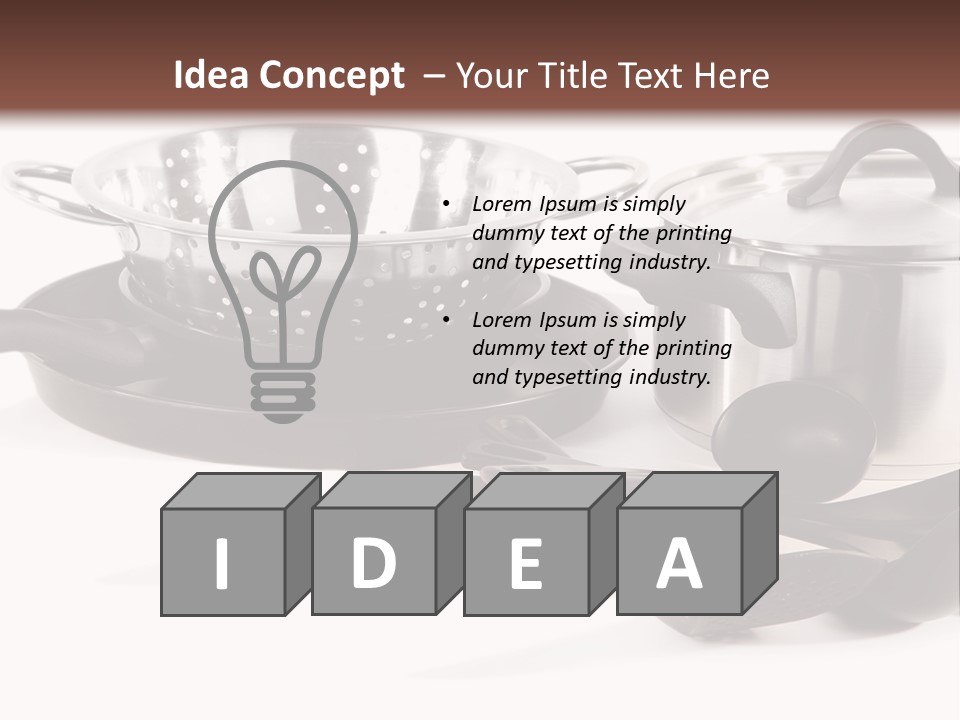 Lid Black Cooking PowerPoint Template