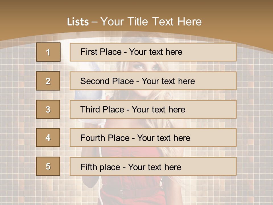 Equipment Woman Finished PowerPoint Template