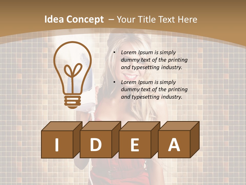 Equipment Woman Finished PowerPoint Template