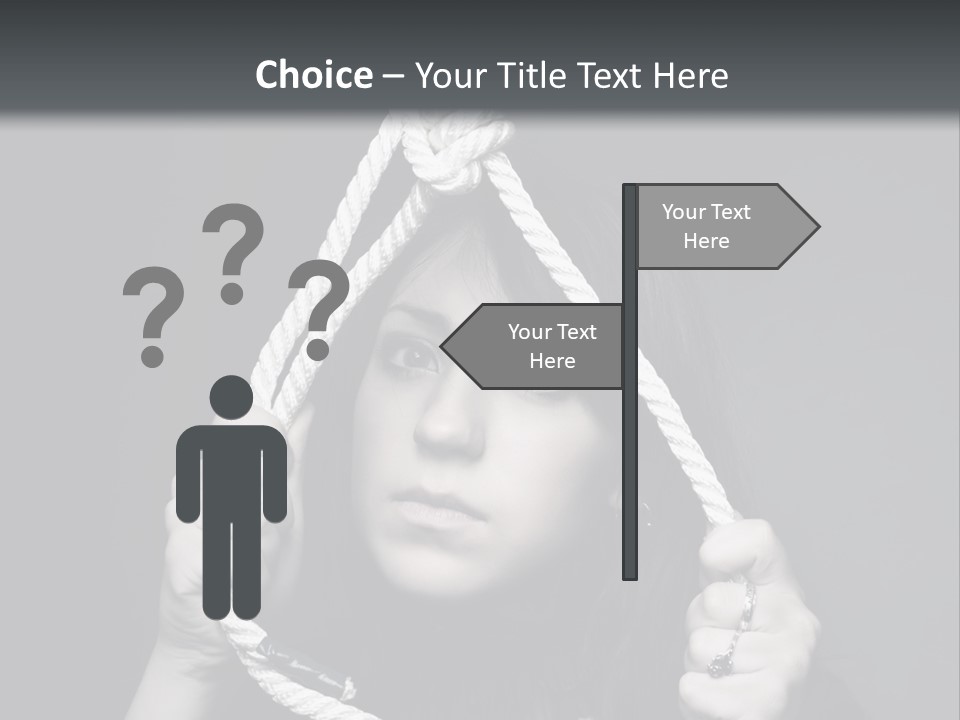 Suicide Fear Loneliness PowerPoint Template