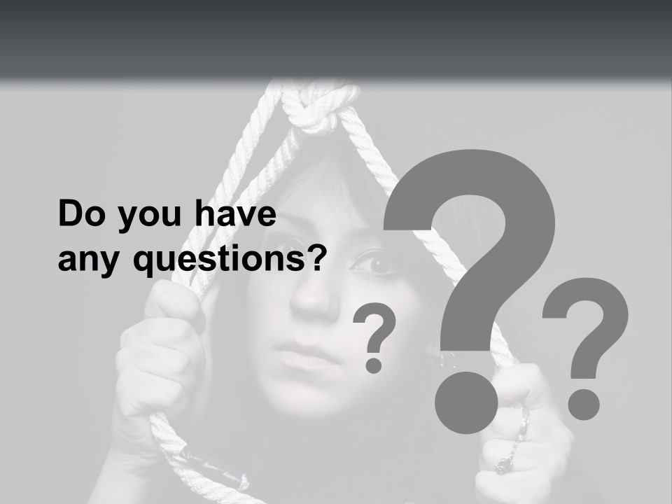 Suicide Fear Loneliness PowerPoint Template