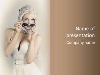 Lady Girl Attractive PowerPoint Template