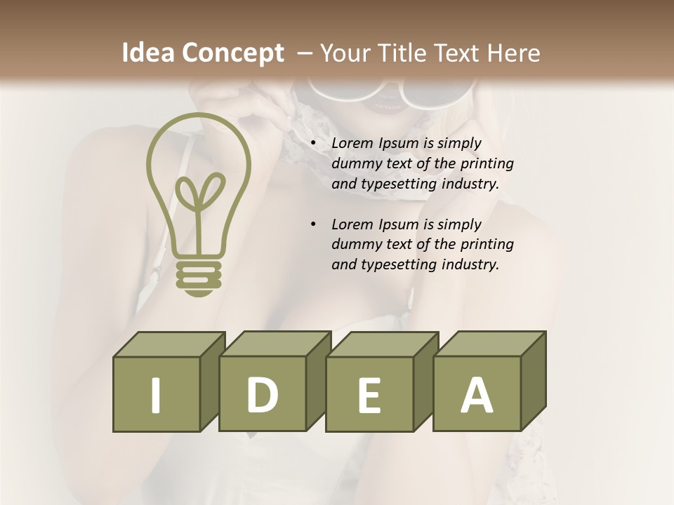 Lady Girl Attractive PowerPoint Template