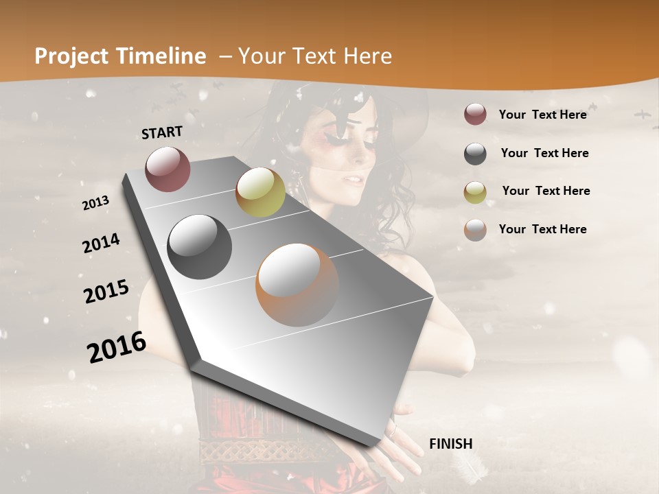 Fashion Emotion Girl PowerPoint Template