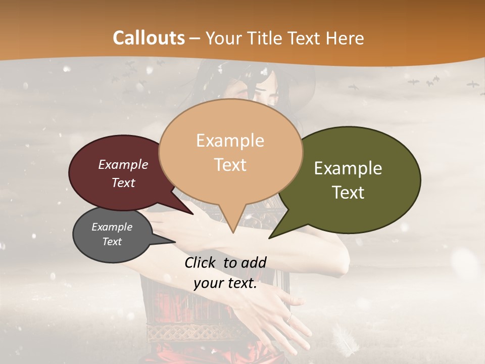 Fashion Emotion Girl PowerPoint Template