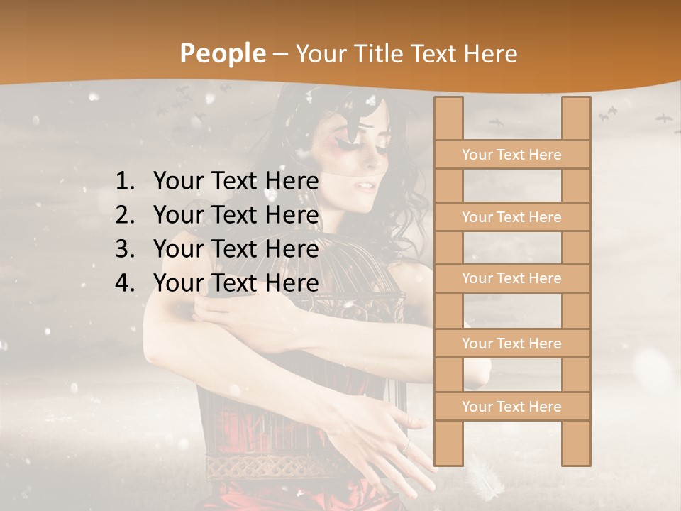 Fashion Emotion Girl PowerPoint Template