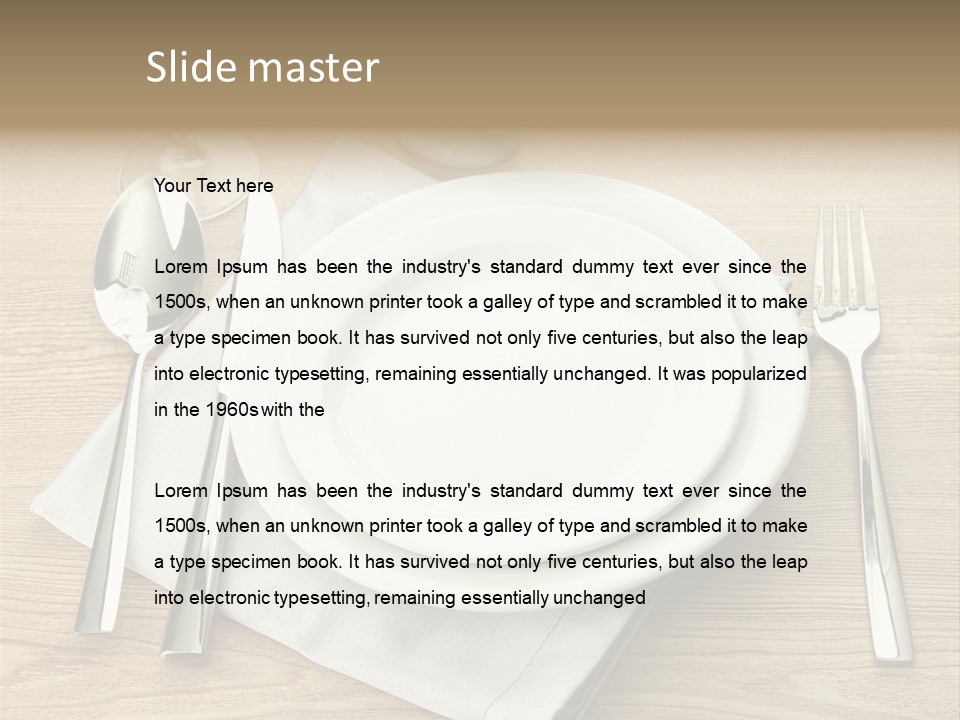 Nobody Equipment Plate PowerPoint Template