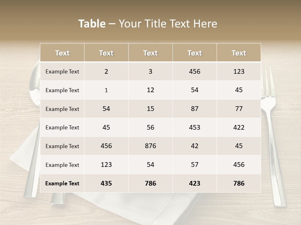 Nobody Equipment Plate PowerPoint Template