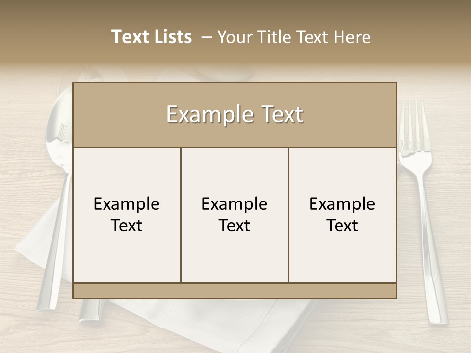 Nobody Equipment Plate PowerPoint Template