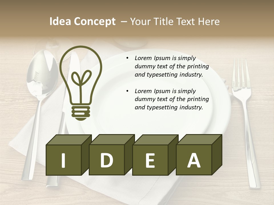 Nobody Equipment Plate PowerPoint Template