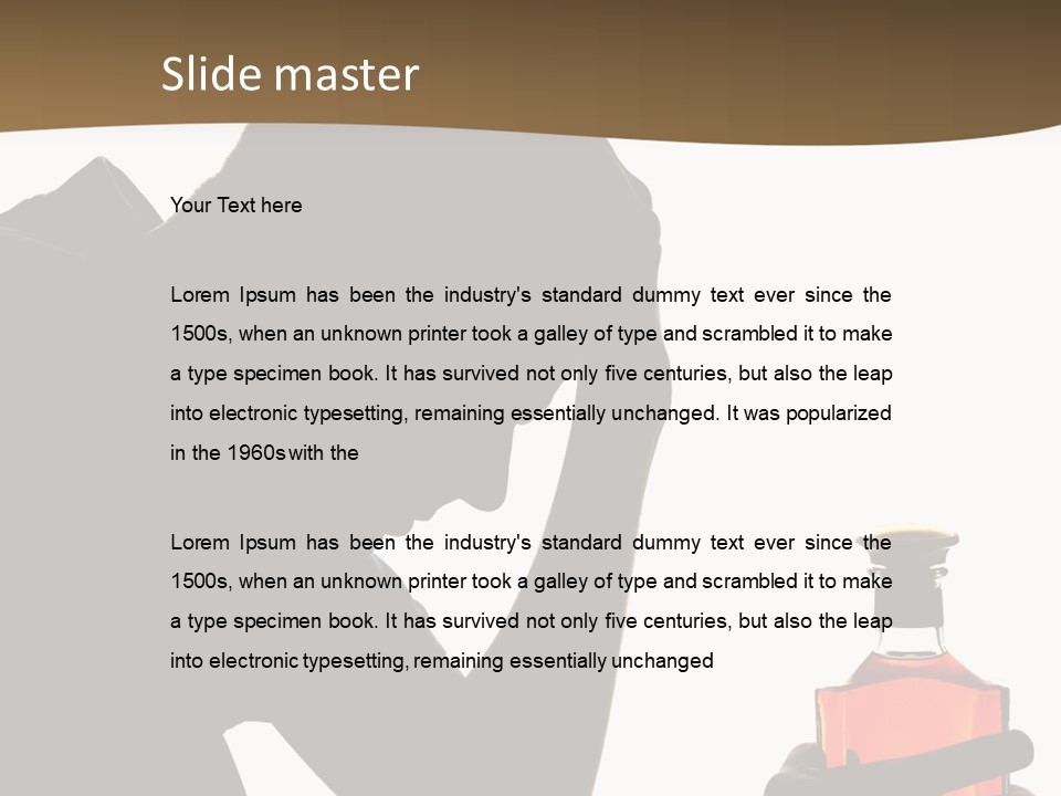 Alcoholism Despair Drinking PowerPoint Template
