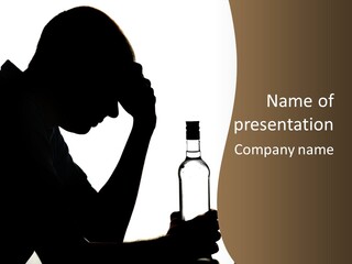 Man Silhouette Black PowerPoint Template