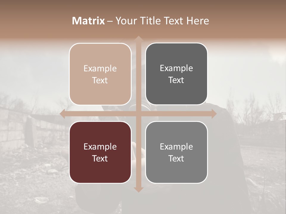 Holding Pollution Human PowerPoint Template