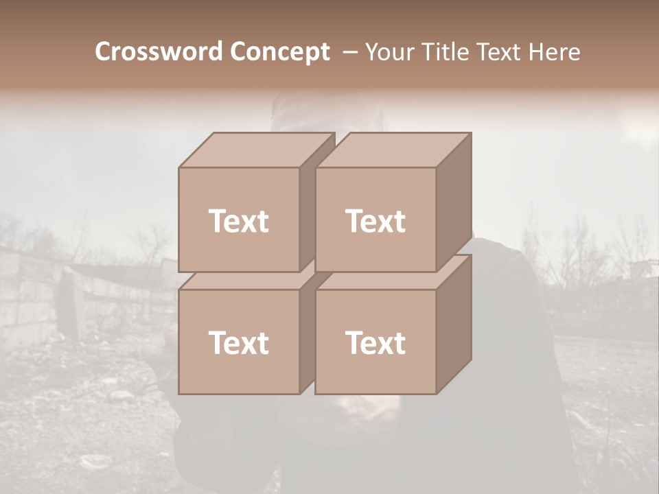 Holding Pollution Human PowerPoint Template