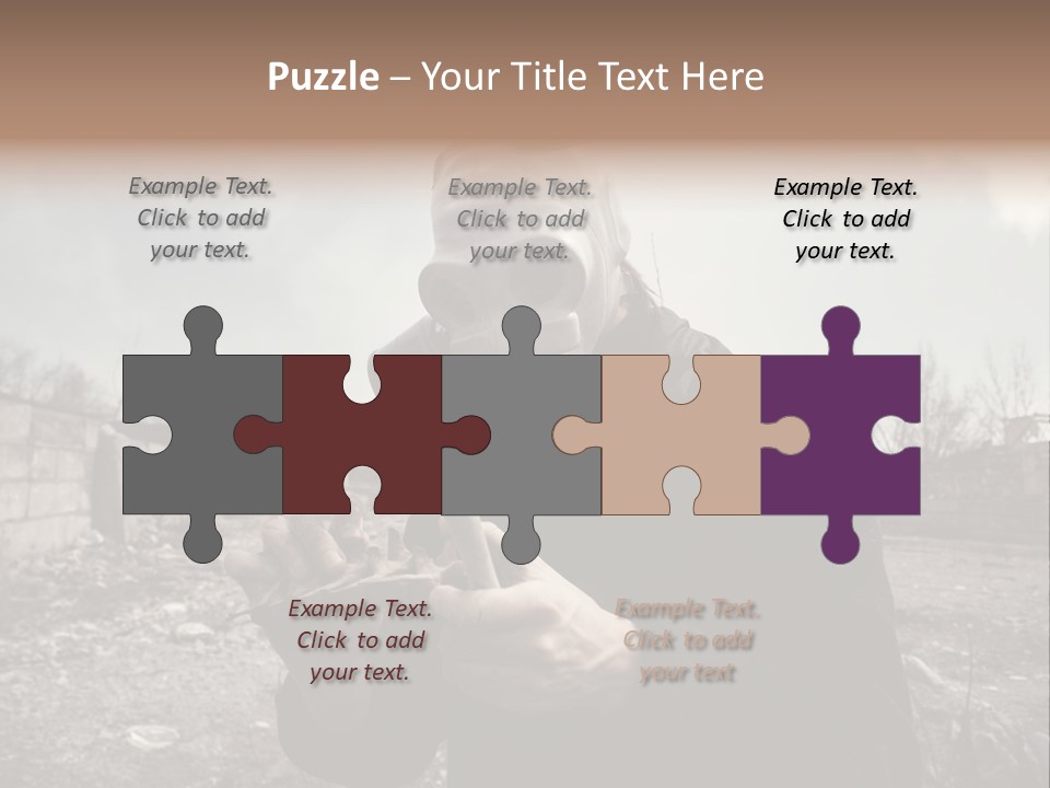 Holding Pollution Human PowerPoint Template