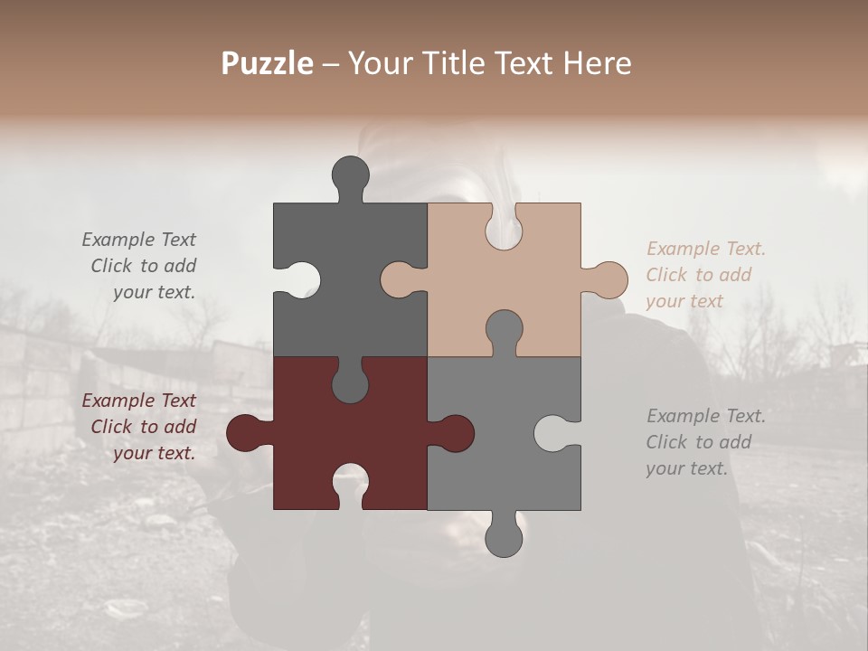 Holding Pollution Human PowerPoint Template