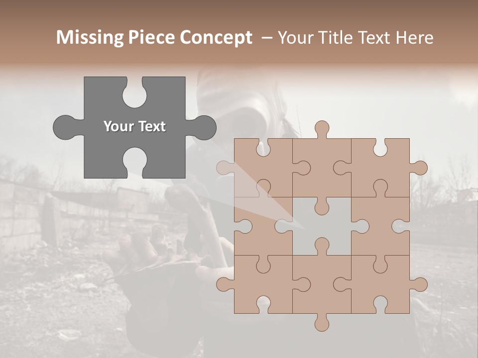 Holding Pollution Human PowerPoint Template