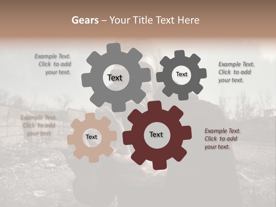 Holding Pollution Human PowerPoint Template