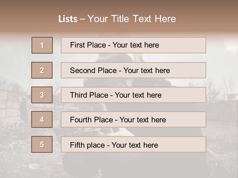 Holding Pollution Human PowerPoint Template
