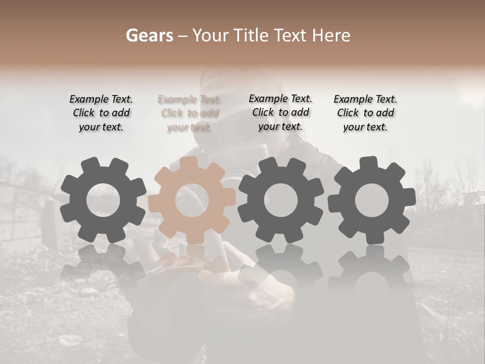 Holding Pollution Human PowerPoint Template