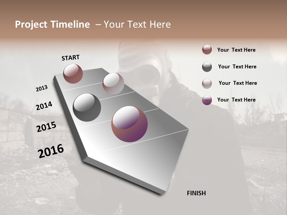Holding Pollution Human PowerPoint Template