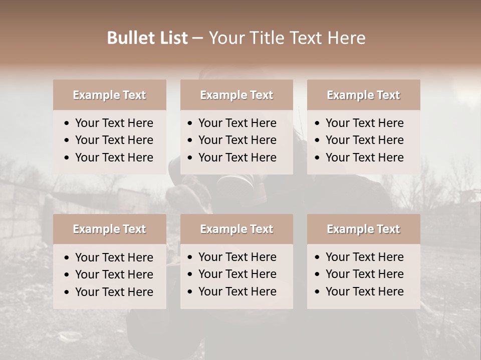 Holding Pollution Human PowerPoint Template