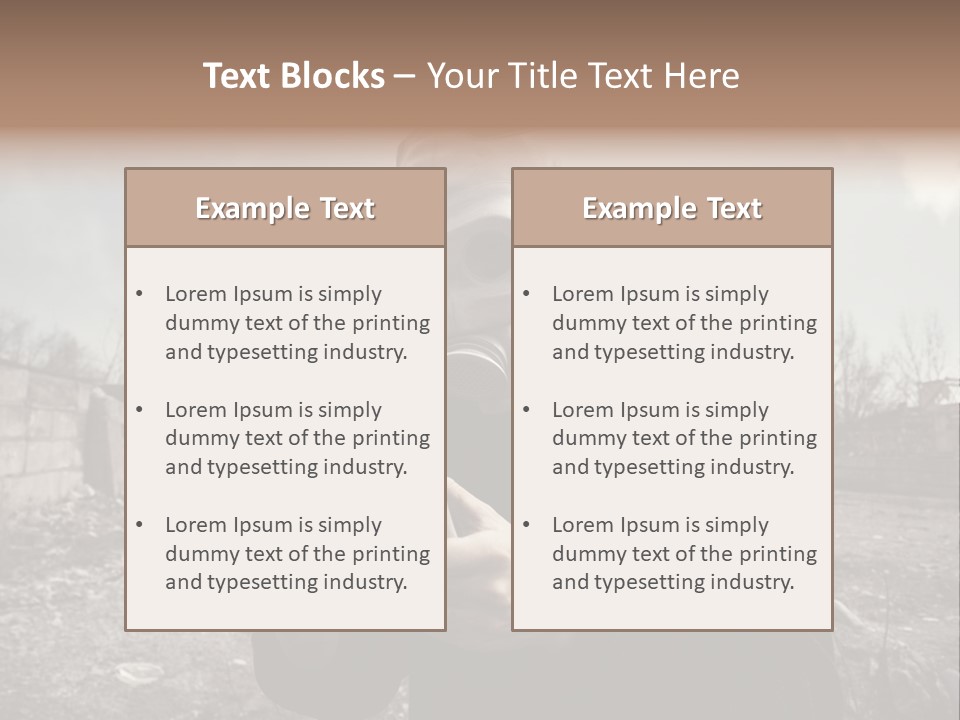 Holding Pollution Human PowerPoint Template