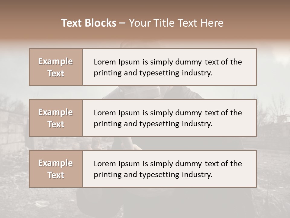 Holding Pollution Human PowerPoint Template