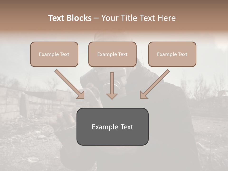 Holding Pollution Human PowerPoint Template