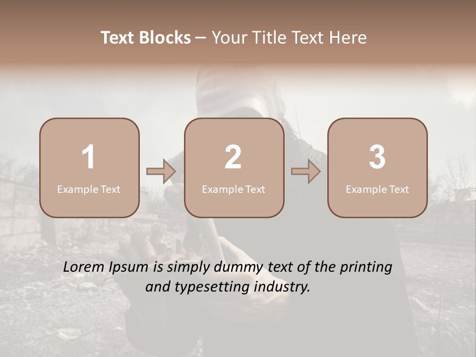 Holding Pollution Human PowerPoint Template