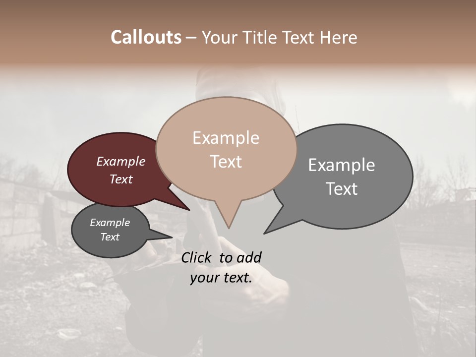 Holding Pollution Human PowerPoint Template