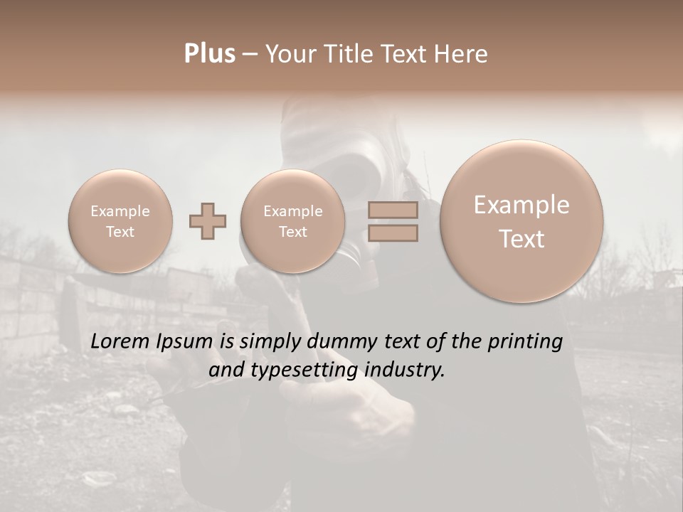 Holding Pollution Human PowerPoint Template