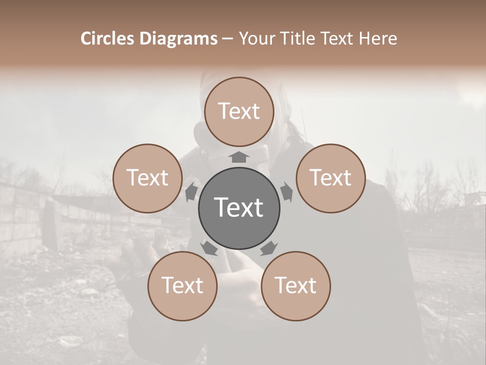 Holding Pollution Human PowerPoint Template