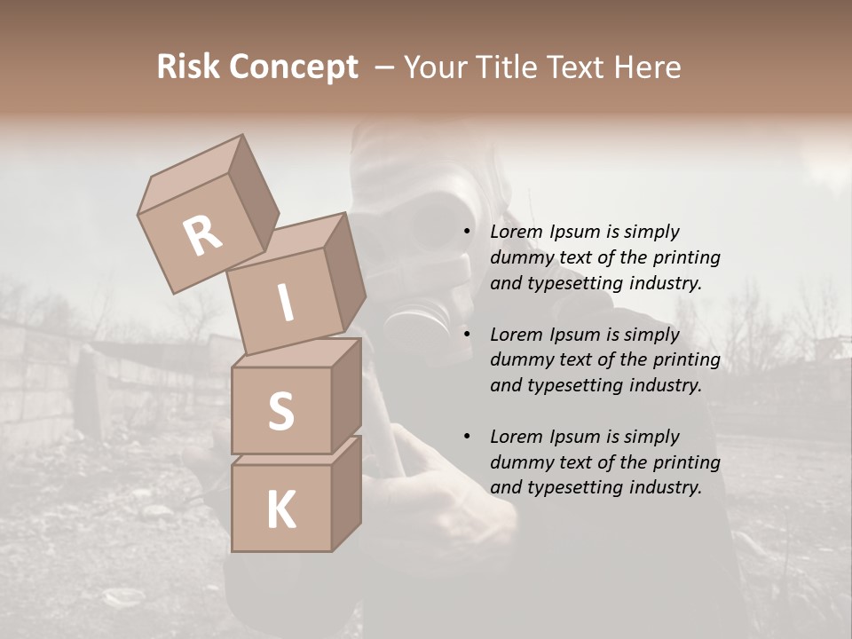 Holding Pollution Human PowerPoint Template