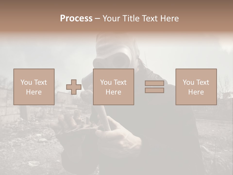 Holding Pollution Human PowerPoint Template