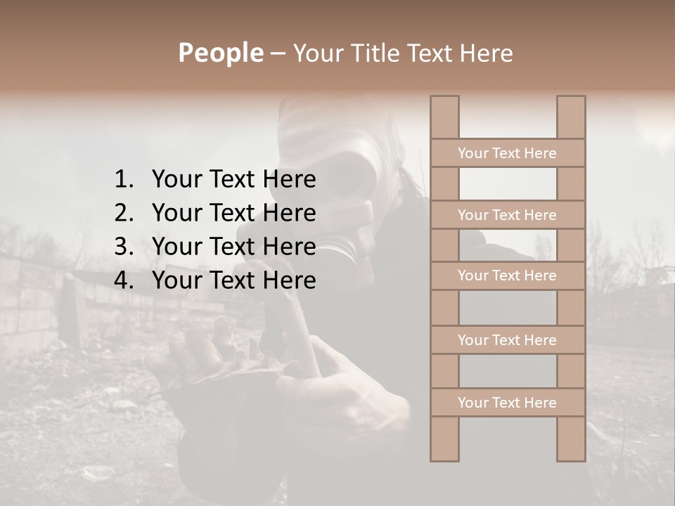 Holding Pollution Human PowerPoint Template