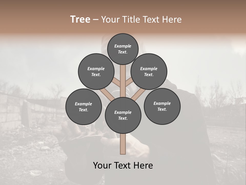 Holding Pollution Human PowerPoint Template