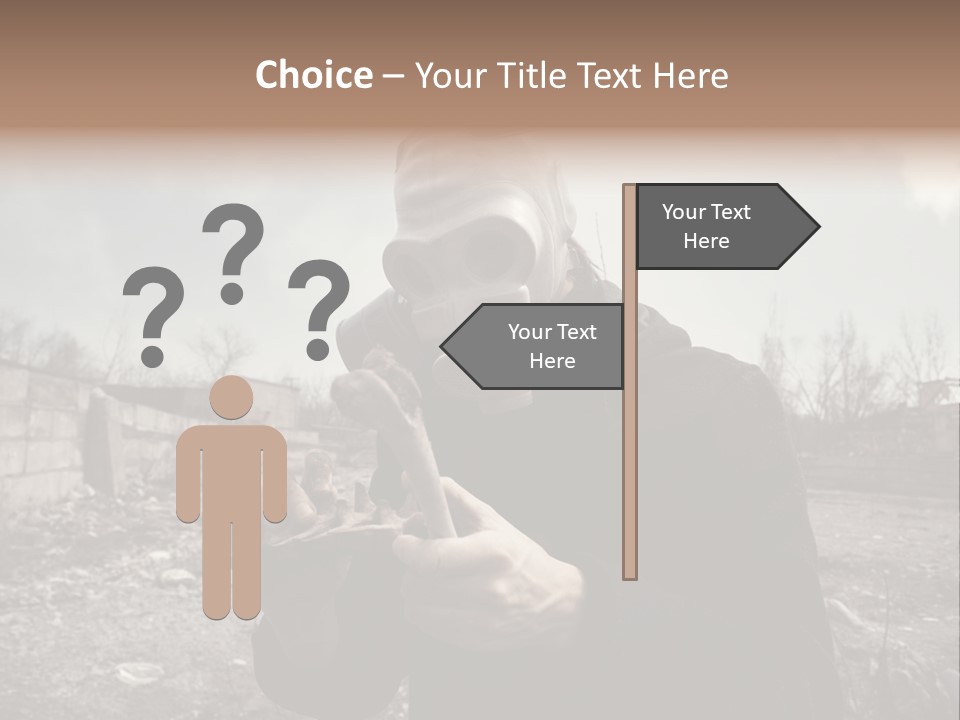 Holding Pollution Human PowerPoint Template