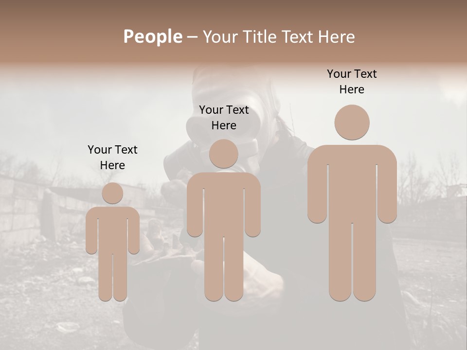 Holding Pollution Human PowerPoint Template