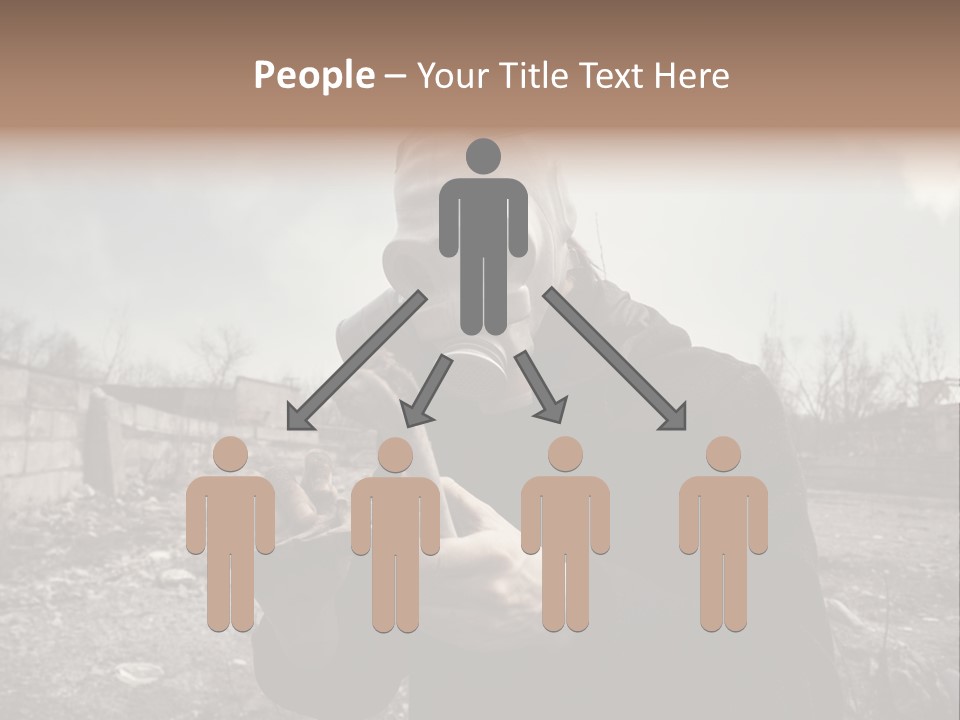 Holding Pollution Human PowerPoint Template